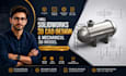 solidworks 3d cad design and mechanical 3d model with technical drawing