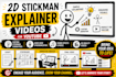 create 2d stickman explainer videos for youtube