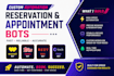 build whatnot bot, topps bot, resy bot tock bot, reservation and appointment bot