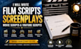 write film script, screenplay screenwriting movie script writing, youtube script