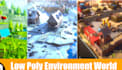 ue5 level environment design, unity terrain, stylized or low poly game map art
