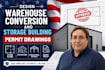 design warehouse conversion storage building permit drawings