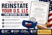 reinstate tax file US llc  ein number in USA only for non resident