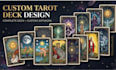 design a complete tarot card deck with custom artwork