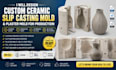 design custom ceramic slip casting mold and plaster mold
