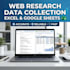 do web research, data collection and online