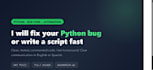 fix your python bug or write a script fast