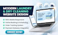 design modern laundry website dry cleaning website