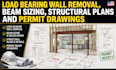 design load bearing wall removal beam calculation structural plans permit plans