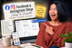 setup facebook and instagram shop, sync to shopify store