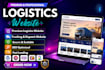 build professional logistics website design, courier agency, dispatch website