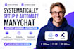 setup manychat conversation flow many chat chatbot manychat kommo automation