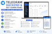 build telegram bot backend, telegram api, nodejs bot, python bot admin dashboard