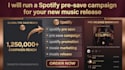 run a spotify pre save campaign for your new music release