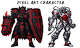 pixel art character pixel sprite sheet character design pixel art animation 8bit