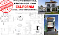 be professional engineer review and stamp for california structural plan