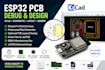 debug esp32 pcb, fix kicad schematic, pcb layout, gerber and jlcpcb files