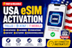 activate USA esim, tello, at t and tmobile fast