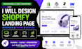 design shopify store landing page design wordpress framer  webflow website