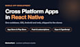 do mobile app development, cross platform ios android app in react native