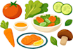 create vector food illustration for branding and digital use