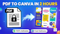 convert pdf to editable canva design in 2 hours