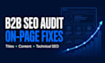 do a full website SEO audit and on page optimization