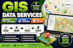 do professional gis data conversion, cleaning and mapping