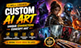 create custom ai art unique characters concept art