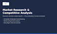 create a sourced market research and competitor analysis report