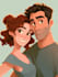 create a disney cartoon illustration