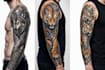 create a tattoo design of tattoo sleeve