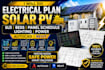 do electrical plan solar pv sld bess panel schedule lighting power autocad revit