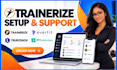 set up trainerize and upload workout programs in trainerize for fitness coaches