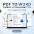 convert PDF to word or google docs with accurate formatting