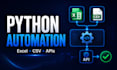 automate excel CSV file processing and API tasks with python