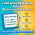 write SEO hindi articles blogs and website content