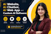 build ai website, ai chatbot, ai web app and custom ai software