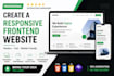 create a responsive frontend website in react