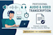 do professional audio and video transcription