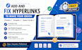 add and fix hyperlinks to make your ebook