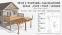 do deck beam joist post and ledger calculations