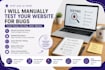 manually test your website for bugs as a QA tester