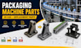 packaging machine replacement part, guide rail 3d cad and bottling line brackets