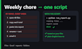 write a python script to automate your task, telegram bot, or API workflow