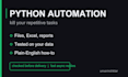 write a python script to automate your task, telegram bot, or API workflow