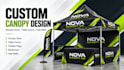 design custom canopy tent, event tent, sides wall, back wall and table cover