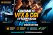 do cinematic vfx, cgi integration and ai powered video editing