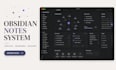 design obsidian notes system with templates, dashboards, backlinks and plugins