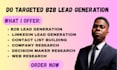 do targeted b2b business linked lead generation data entry contact list building